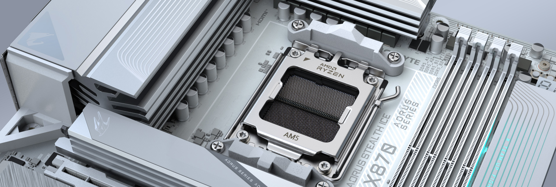 GIGABYTE X870 AORUS STEALTH ICE AMD AM5 Motherboard